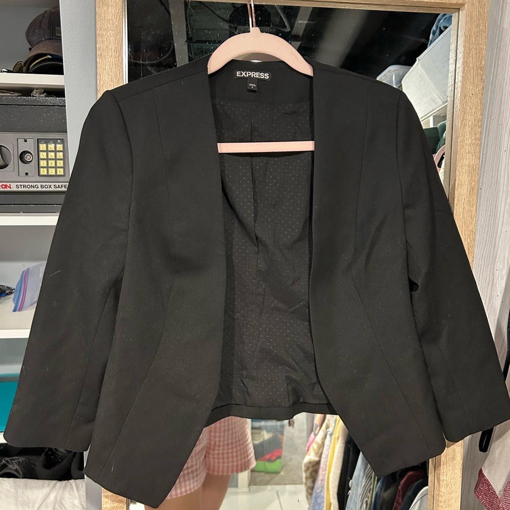 Express Black Blazer Structured Suit Jacket